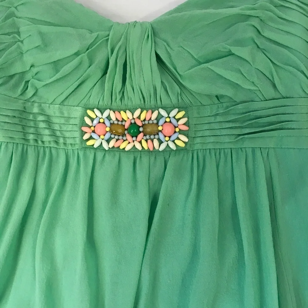 BCBGMAXAZRIA Mint Green Strapless Beaded Dress - Picture 6 of 8
